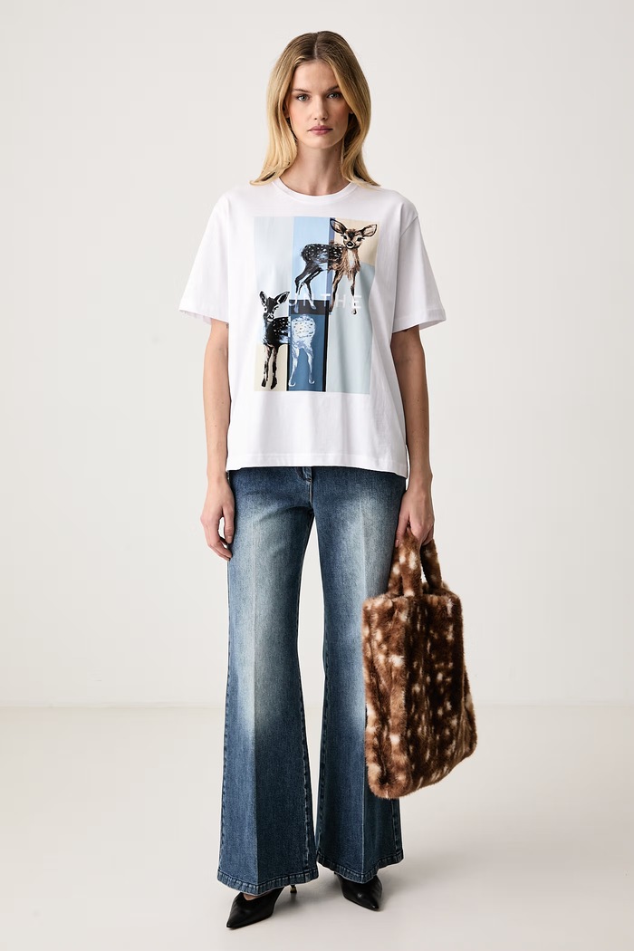 MUNTHE T-shirt damski bawełniany 264110126460 biały SS27