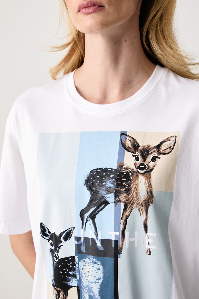 T-shirt damski bawełniany MUNTHE 264110126460 biały