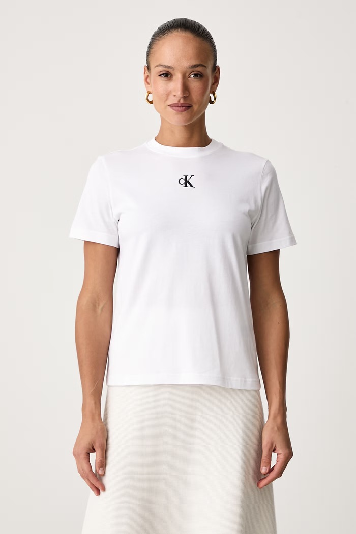 Calvin Klein T-shirt damski bawełniany biały LV044J800G