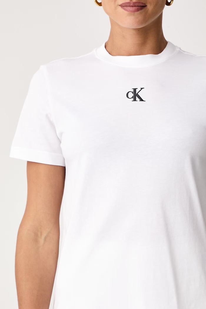 T-shirt damski bawełniany Calvin Klein LV044J800G biały