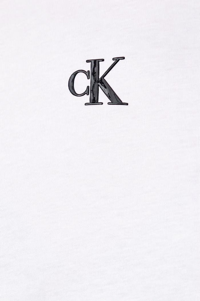 T-shirt damski bawełniany Calvin Klein biały LV044J800G
