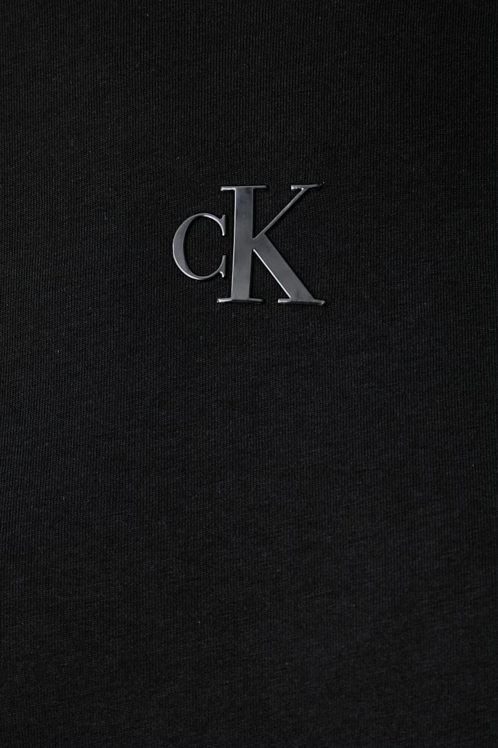 T-shirt damski bawełniany Calvin Klein czarny LV044J800G