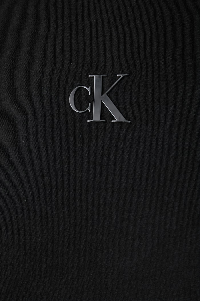 T-shirt damski bawełniany Calvin Klein czarny LV044J800G
