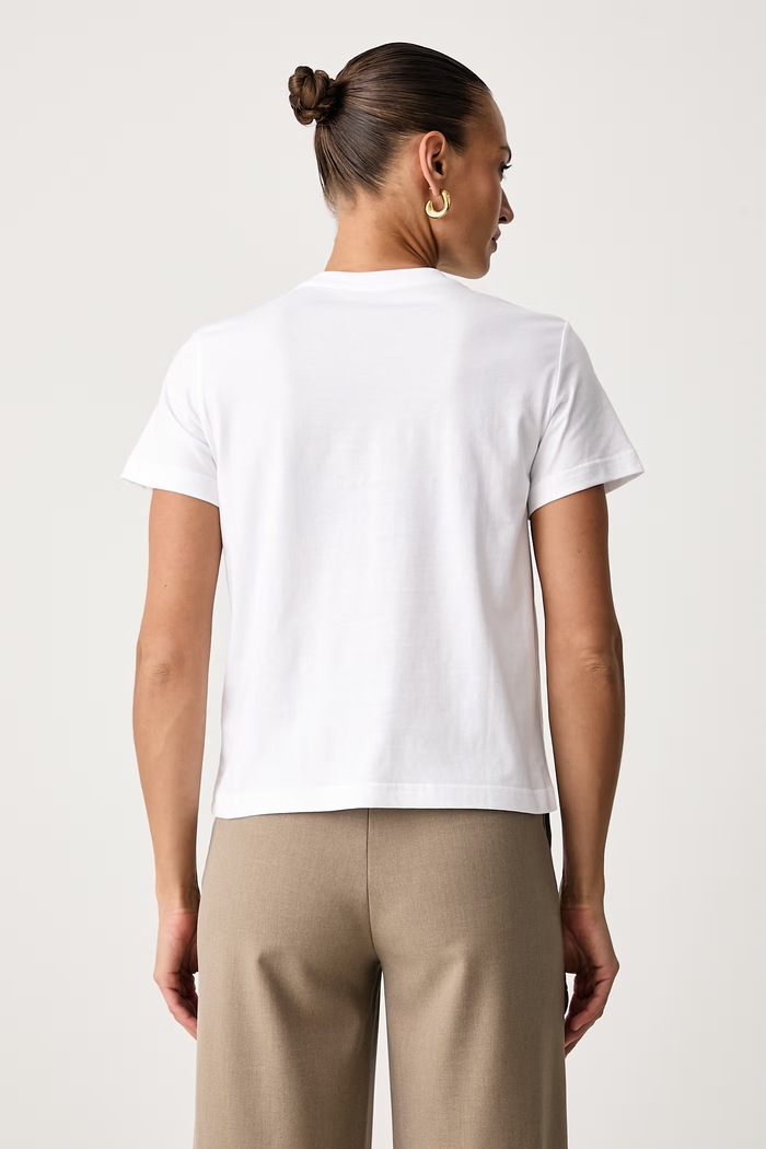 Odzież Calvin Klein T-shirt damski bawełniany LV044J802G biały