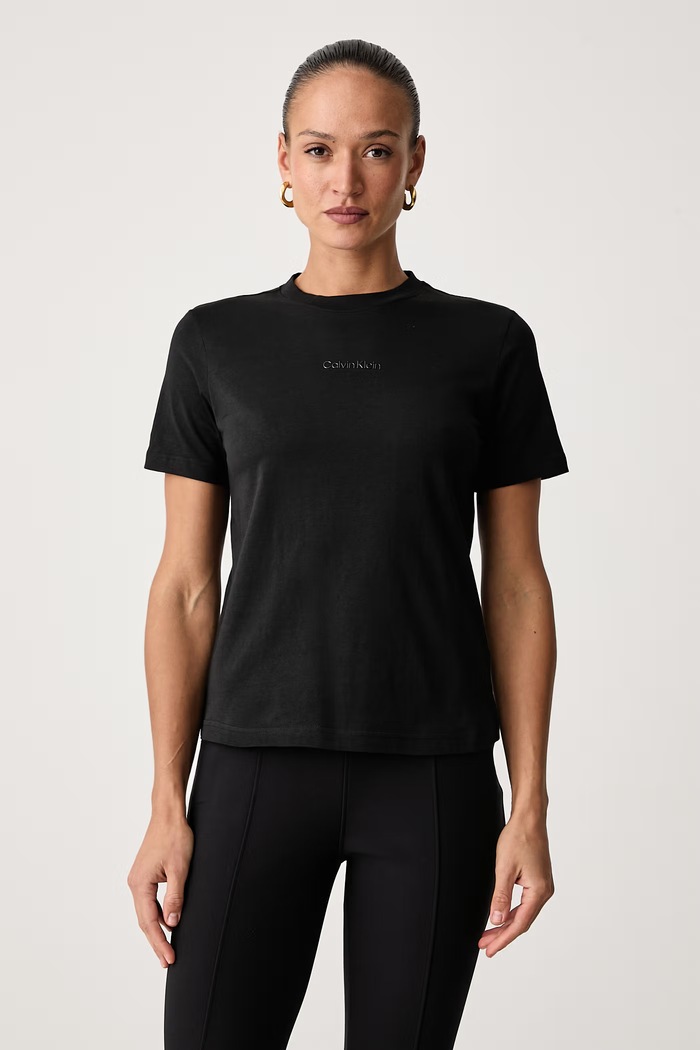 Calvin Klein T-shirt damski bawełniany czarny LV044J802G