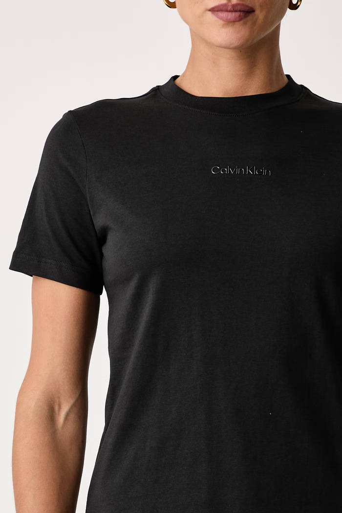T-shirt damski bawełniany Calvin Klein LV044J802G czarny