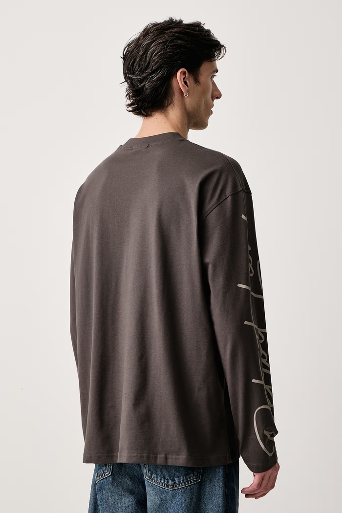 Odzież Les Deux Longsleeve męski bawełniany Les Deux x Detroit Lions 1003219 szary