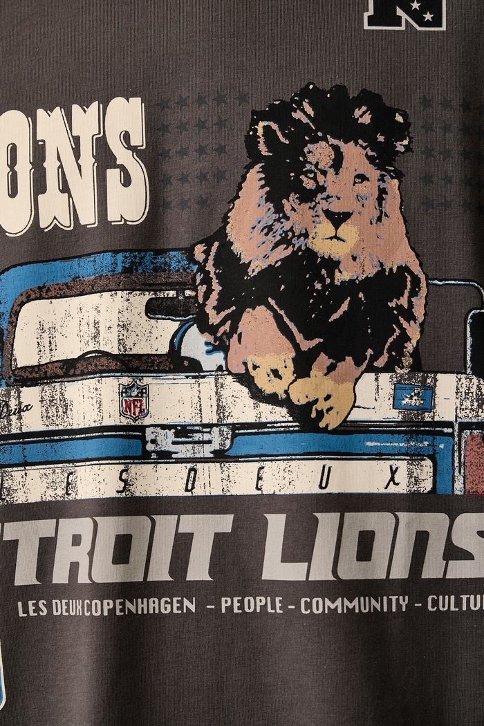 Longsleeve męski bawełniany Les Deux x Detroit Lions Les Deux szary 1003219