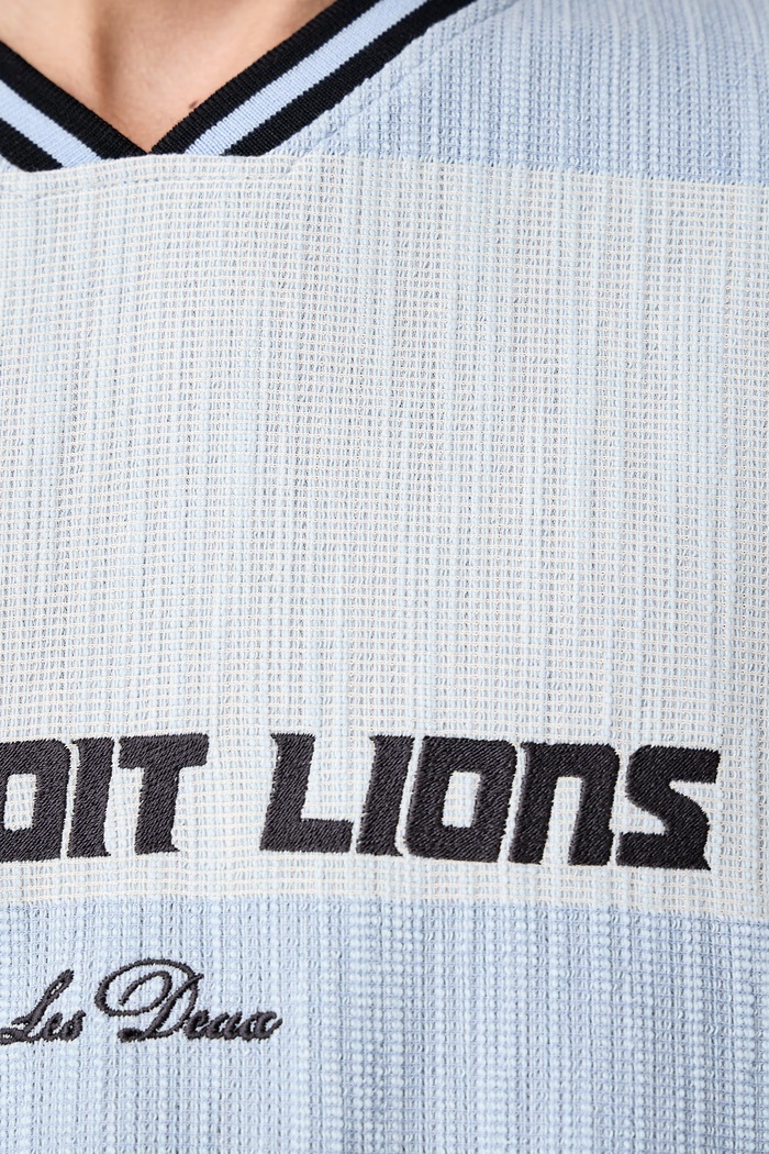T-shirt męski Les Deux x Detroit Lions Les Deux niebieski 1003230