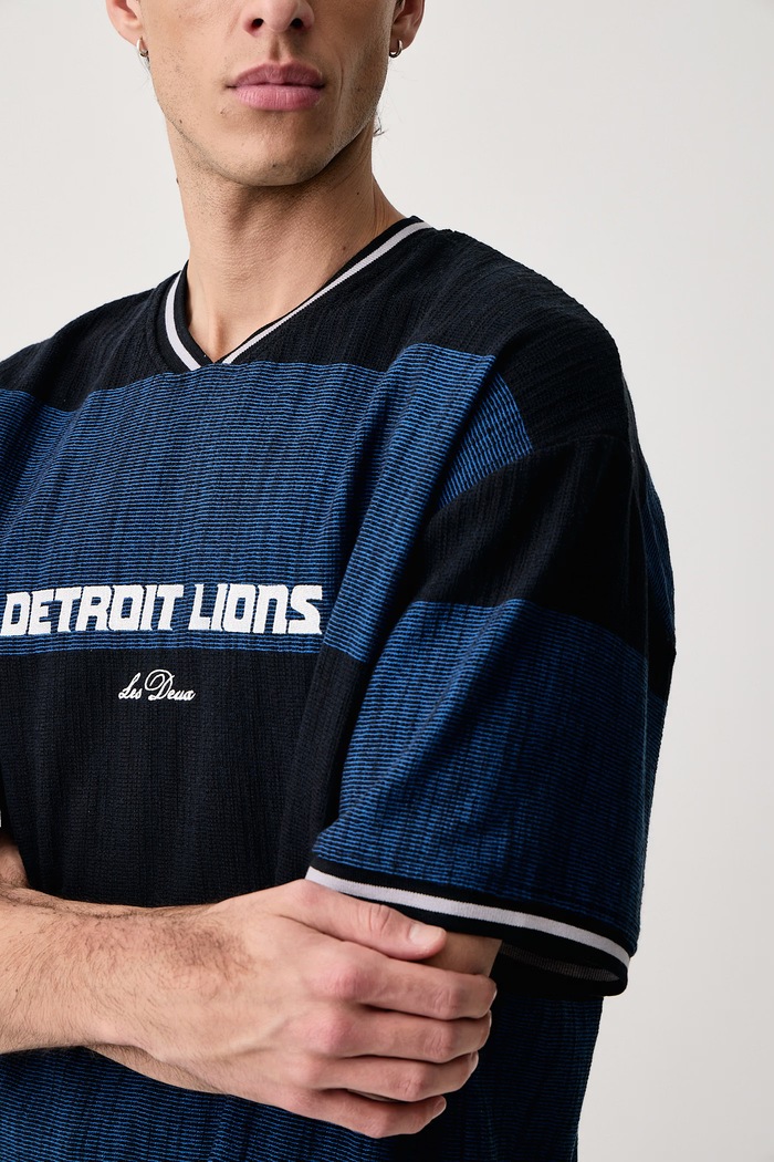 T-shirt męski Les Deux x Detroit Lions Les Deux 1003230 niebieski