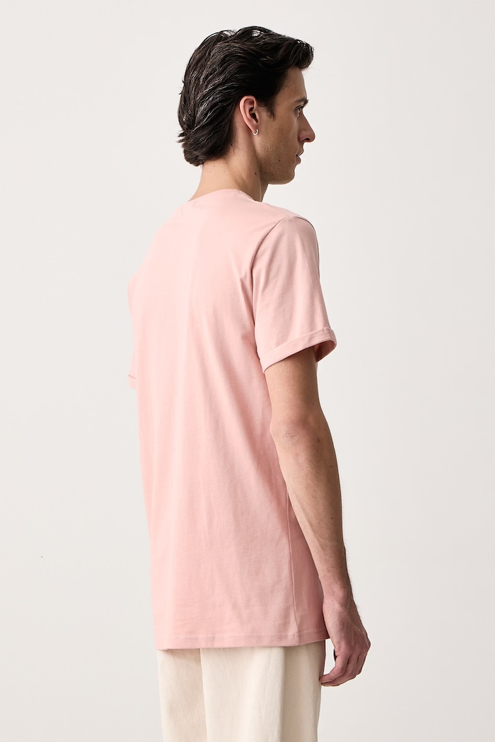 Odzież Les Deux T-shirt męski bawełniany 1002707 różowy