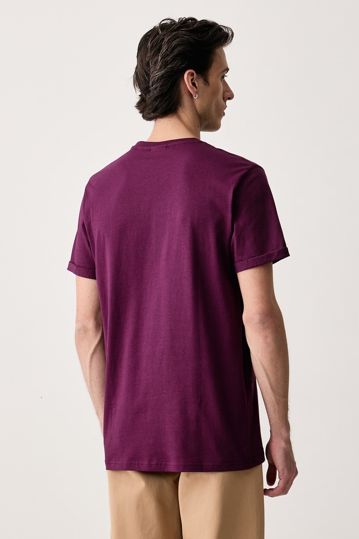 Odzież Les Deux T-shirt męski bawełniany 1002707 fioletowy