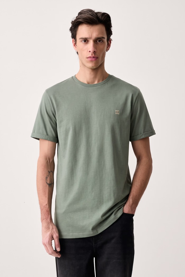 Les Deux T-shirt męski bawełniany zielony 1002707