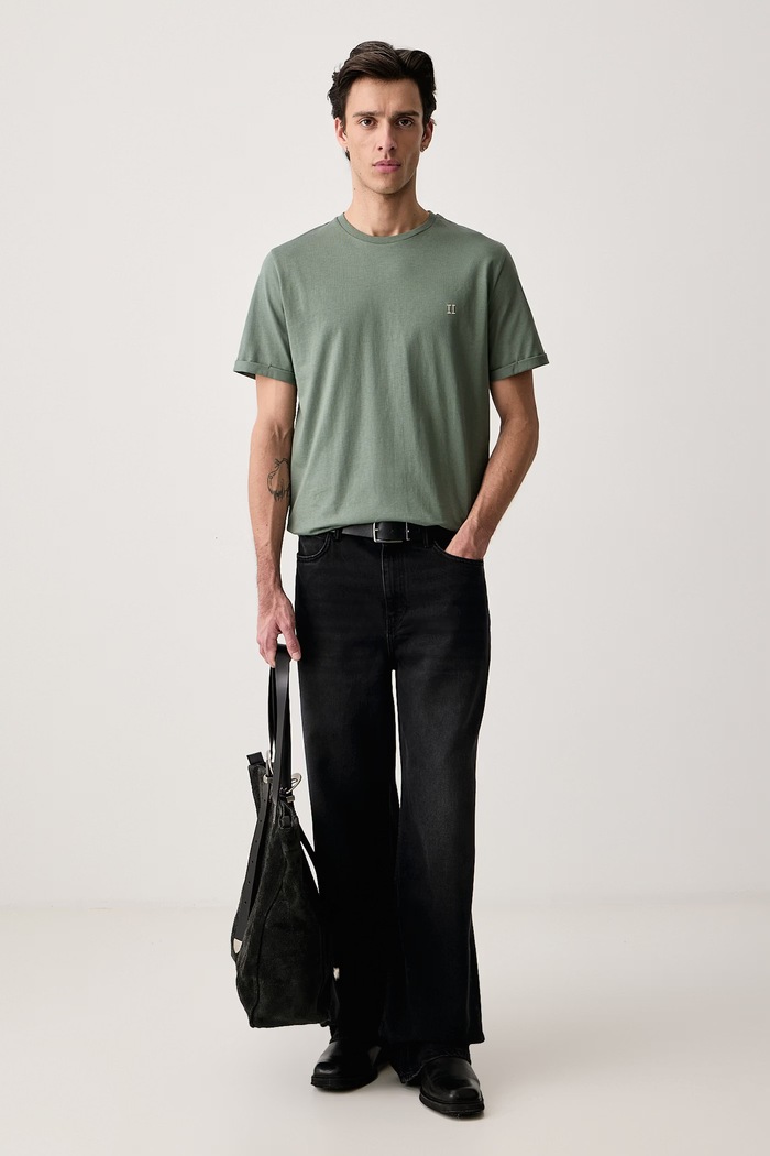 Les Deux T-shirt męski bawełniany 1002707 zielony SS27