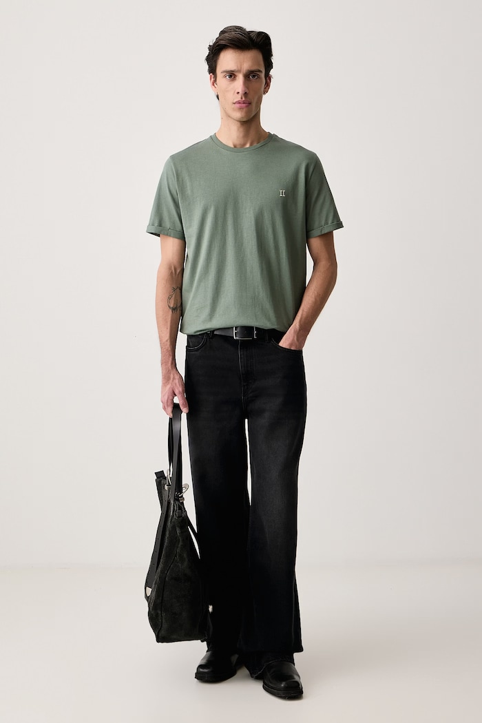 Les Deux T-shirt męski bawełniany 1002707 zielony SS27