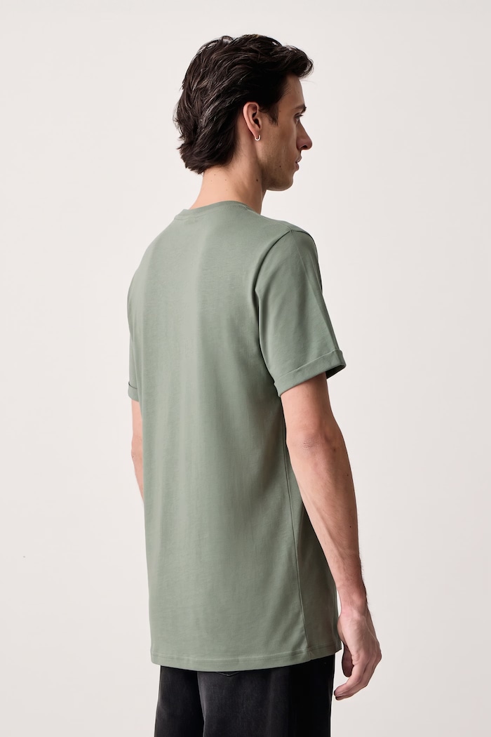 Odzież Les Deux T-shirt męski bawełniany 1002707 zielony