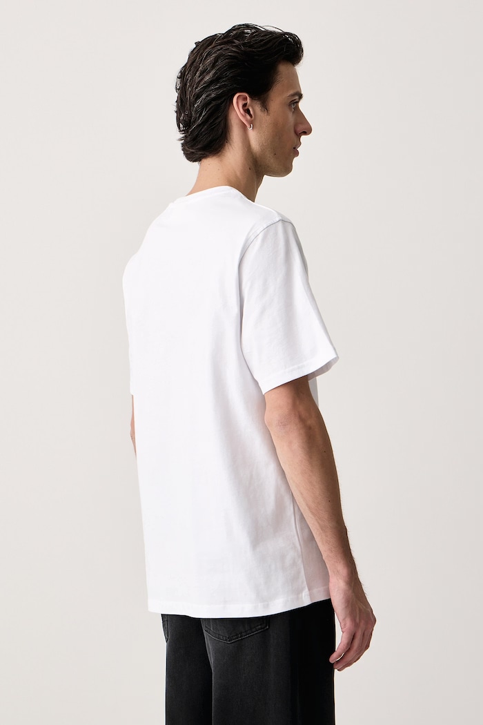 Odzież Les Deux T-shirt basic męski bawełniany 1002708 biały