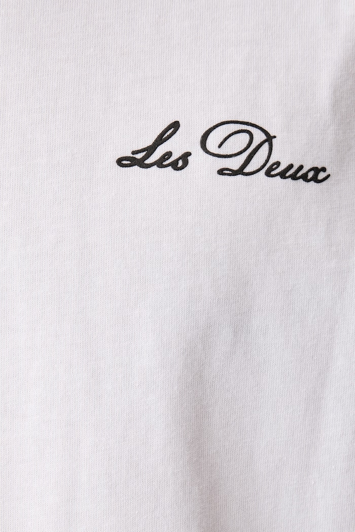 T-shirt basic męski bawełniany Les Deux biały 1002708