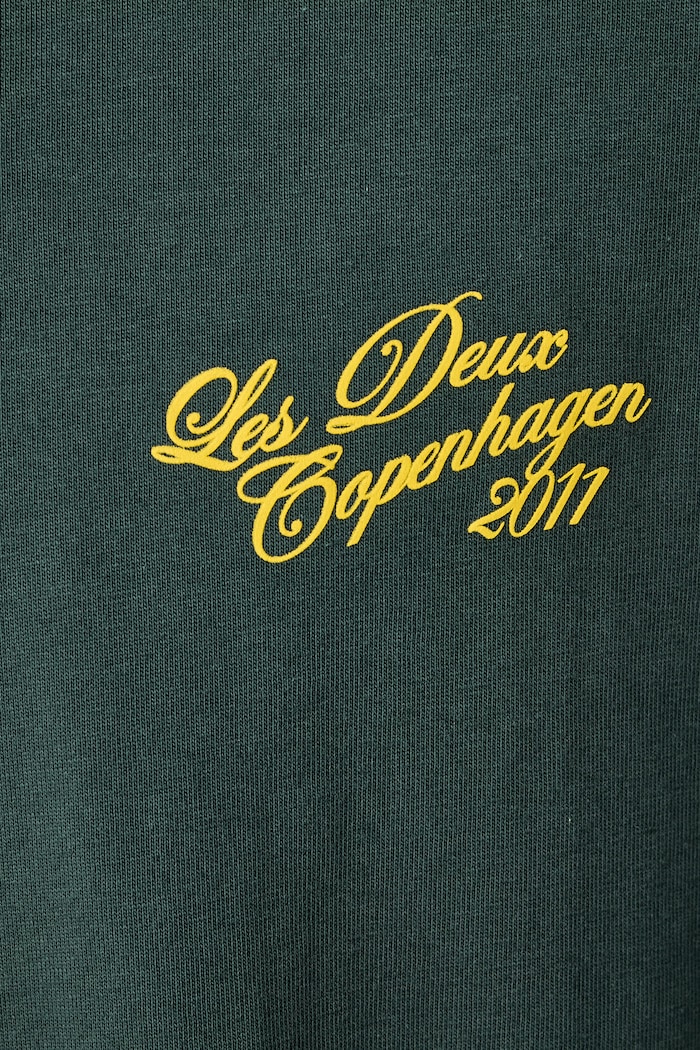 T-shirt męski bawełniany z elastanem Les Deux zielony 1002710