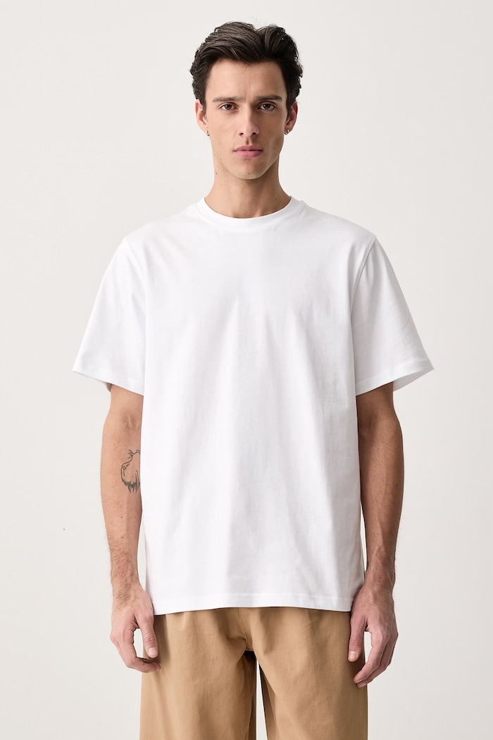 Odzież Les Deux T-shirt męski bawełniany 1002722 biały