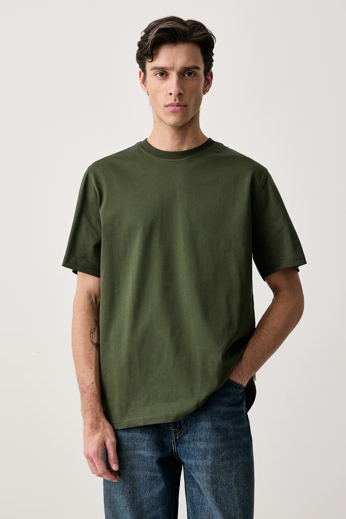Odzież Les Deux T-shirt męski bawełniany 1002722 zielony