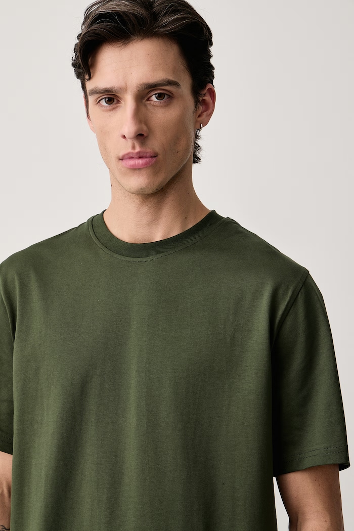 T-shirt męski bawełniany Les Deux 1002722 zielony