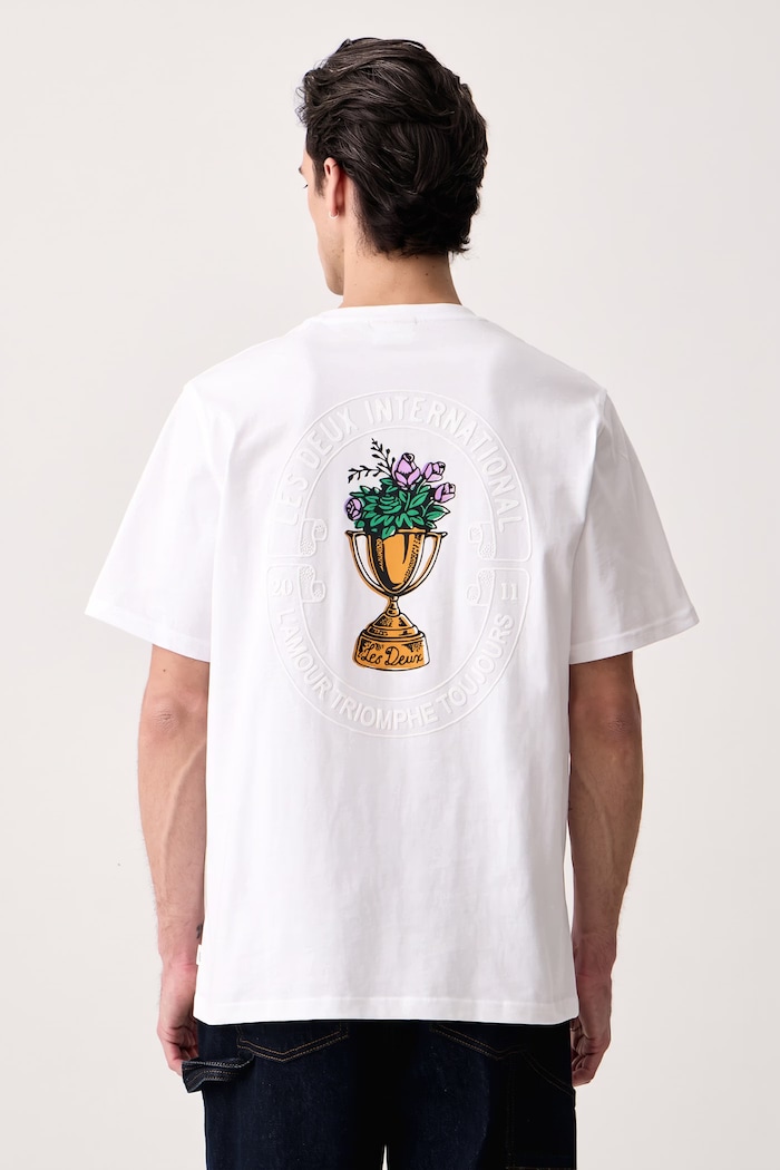 Les Deux T-shirt męski bawełniany biały 1002753