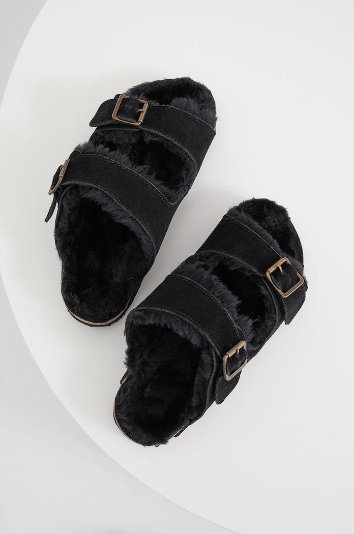 Answear.LAB pantofole in camoscio DFL.213.1.KR nero WA21
