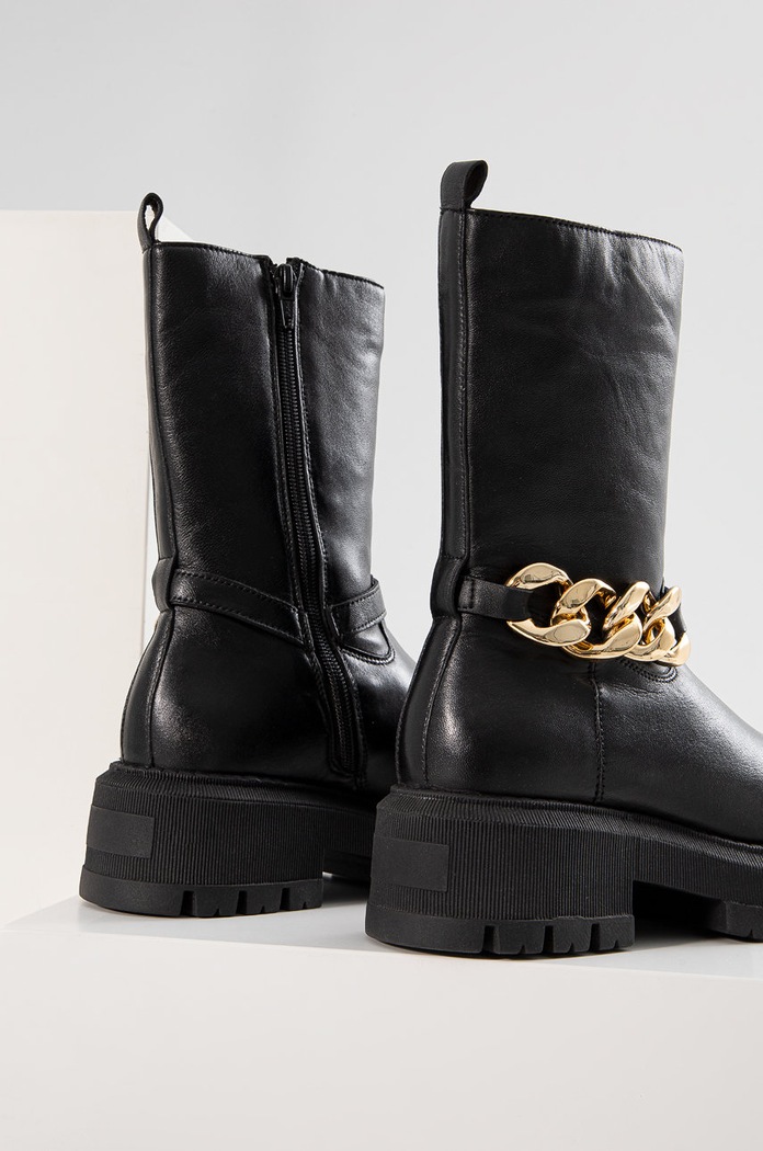 Scarpe Answear.LAB stivaletti alla caviglia in pelle 220147.DB nero
