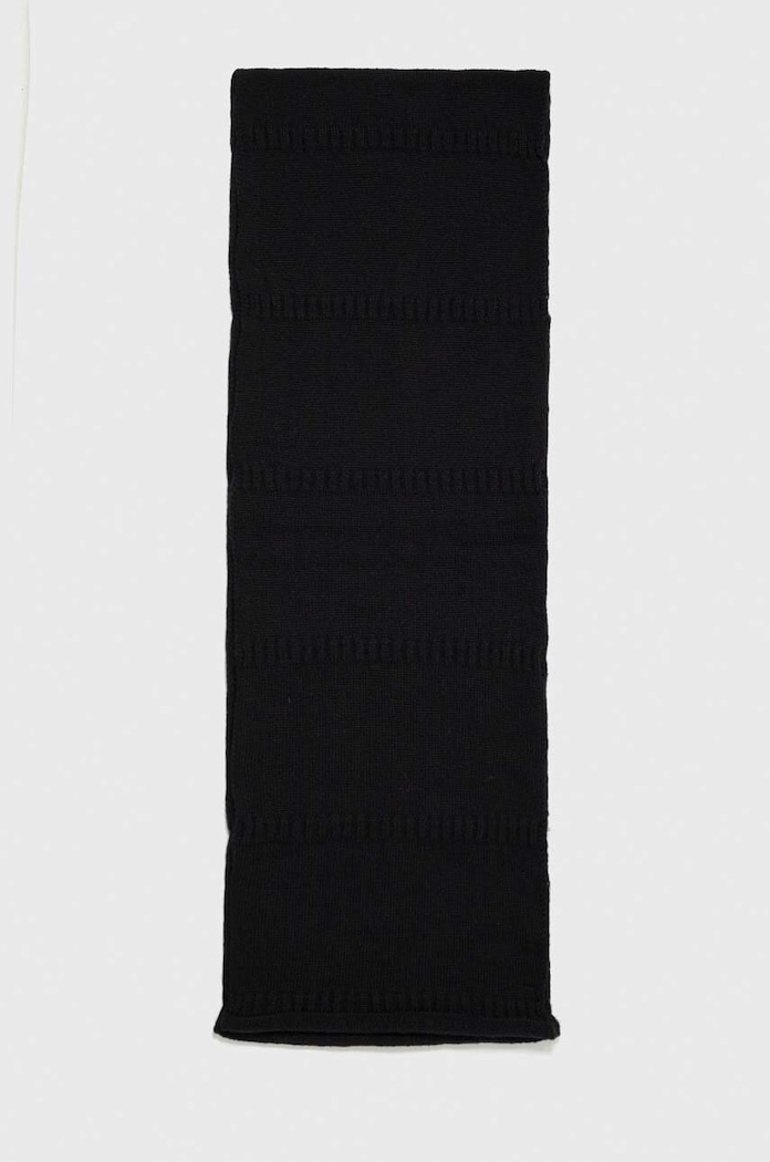 Answear.LAB czapka i szalik wełniany czarny WA23.CAD00L.db