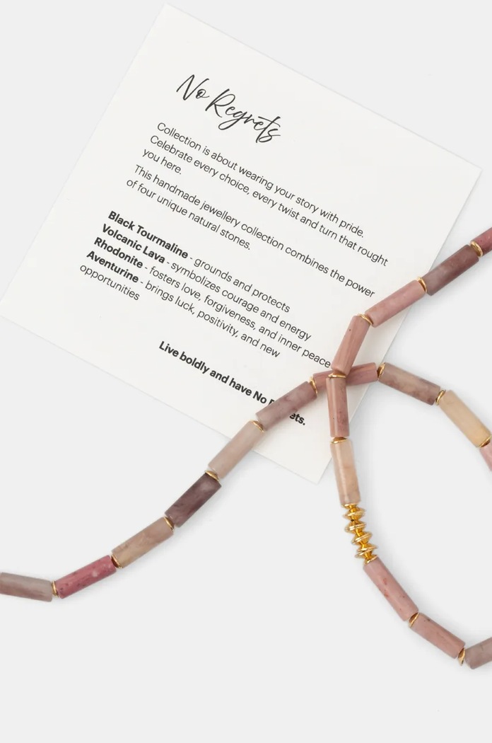Pozlátený náhrdelník s rodonitom Answear.LAB WA24.AKD00C ružová