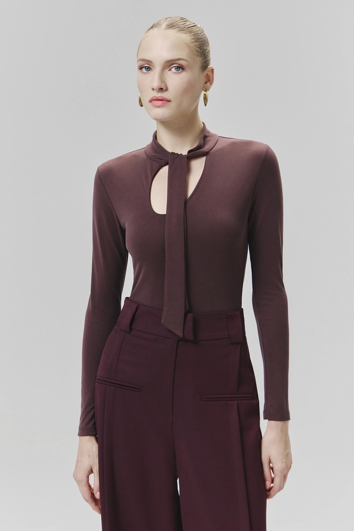 Боди Answear.LAB WA24.BDD002 кафяв
