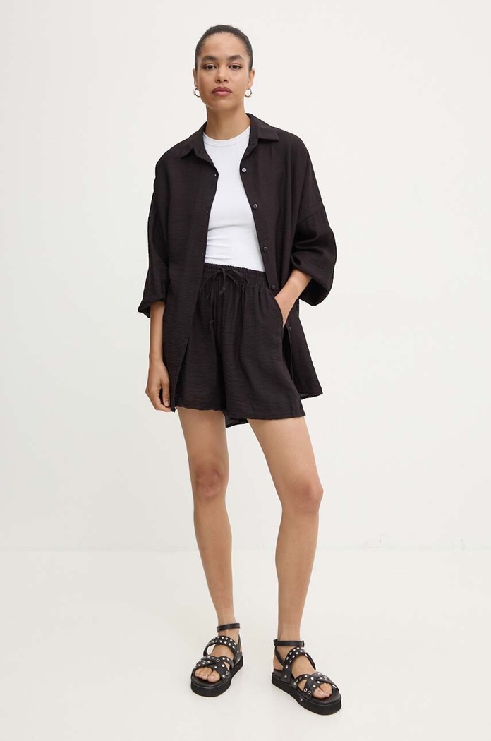 Answear Lab koszula i szorty NL245876.ums czarny WZ24