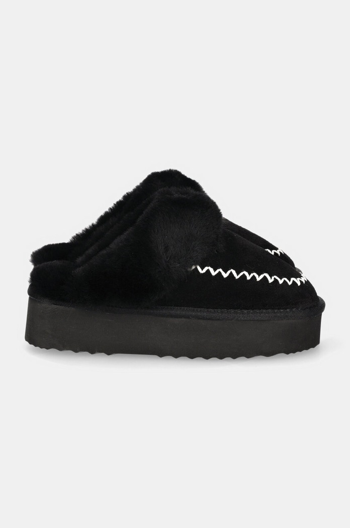 Answear.LAB kapcie zamszowe AW24.11.cd czarny WA24