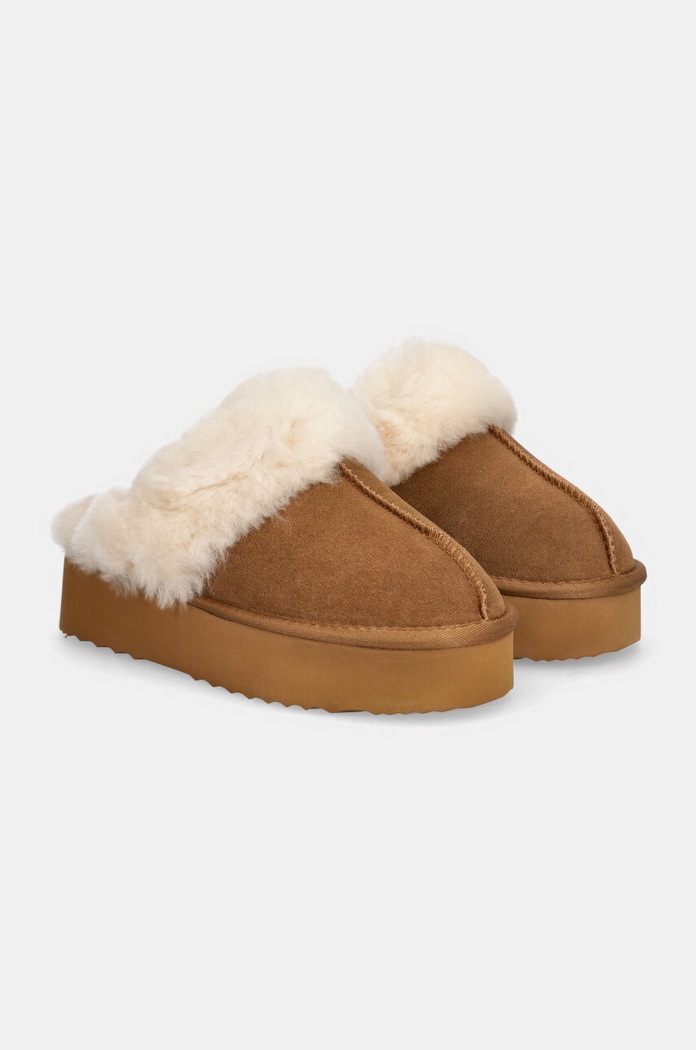 Answear.LAB velúr papucs barna AW25.19.cd