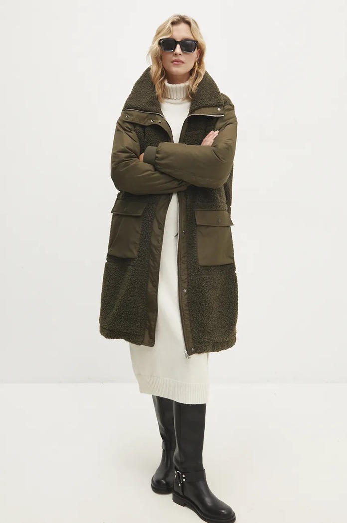 Jakna Answear.LAB WA24.KUD004 zelena WA24