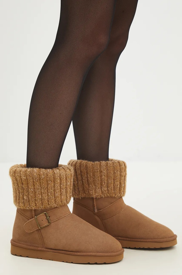 Semišové sněhule Answear.LAB zateplené hnědá AW24.9.cd