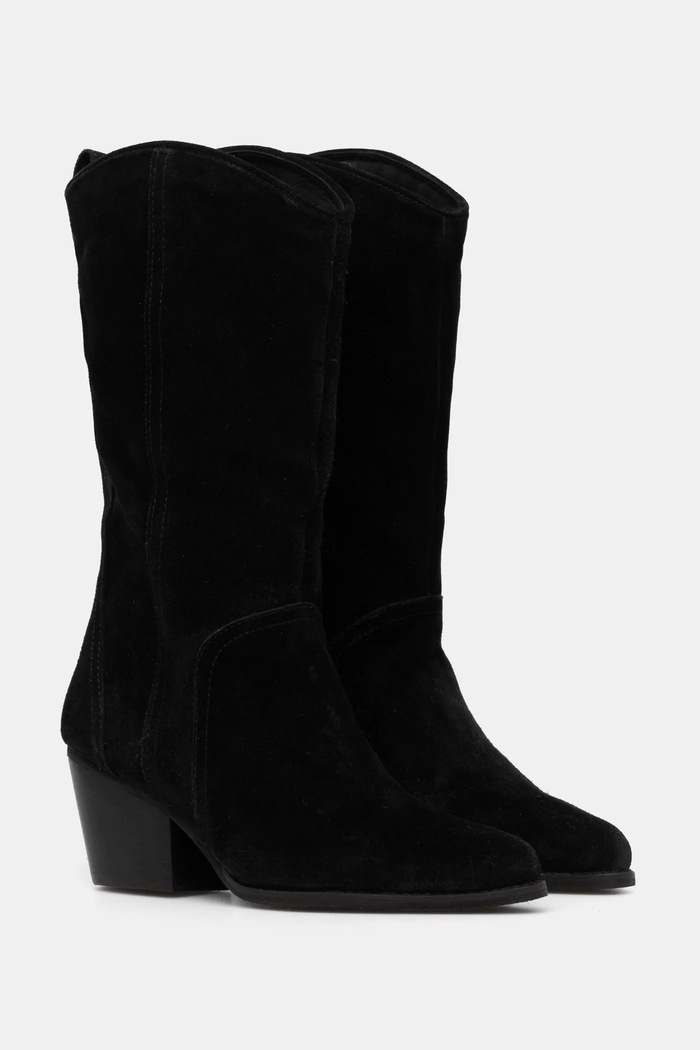 Answear Lab cizme de cowboy din piele intoarsa 41839.IJS negru WA24