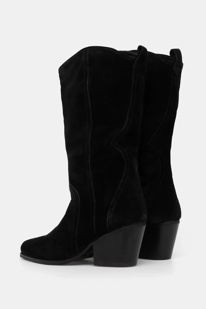 Answear Lab cizme de cowboy din piele intoarsa negru 41839.IJS