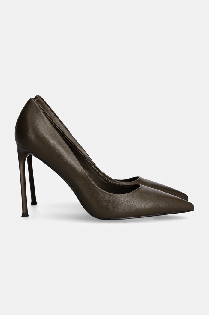 Încălțăminte Answear.LAB Answear Lab stilettos de piele V1353.103.CAT verde