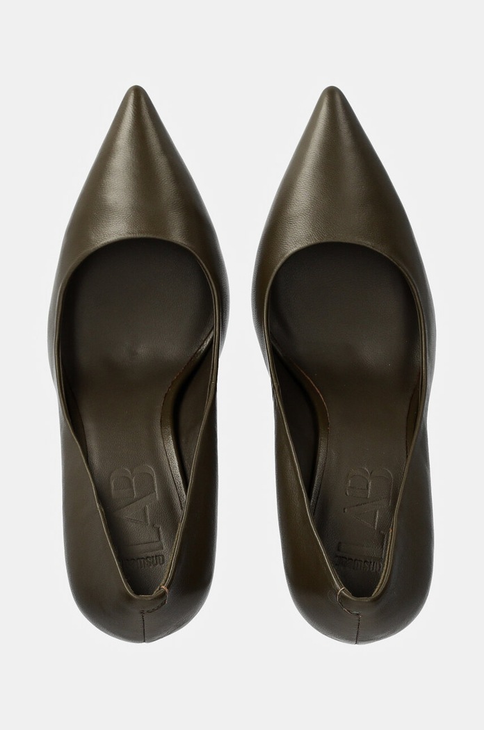 Answear Lab stilettos de piele Answear.LAB verde V1353.103.CAT