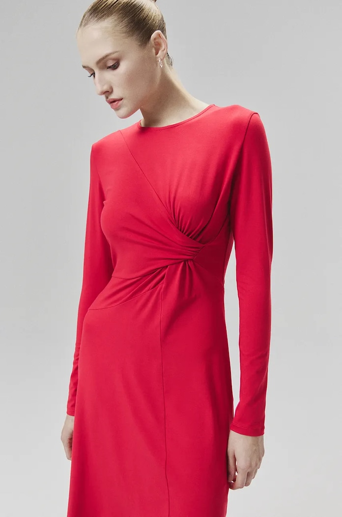 Šaty Answear.LAB s elastanom červená WA24.SUD016