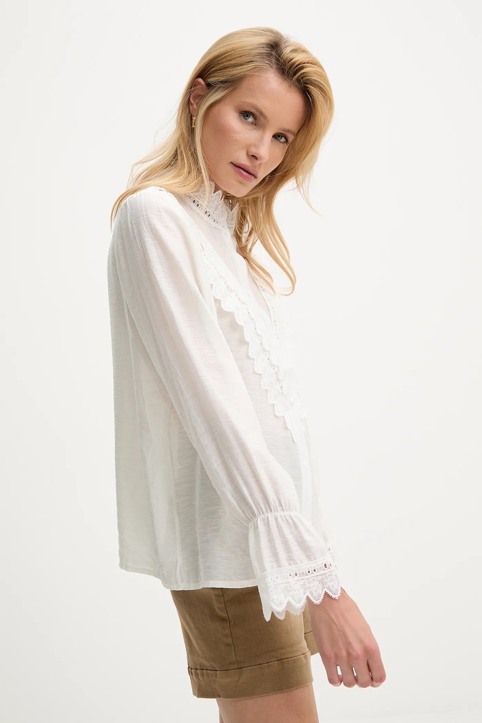 Answear Lab bluza imprimeu alb 8506.FLK