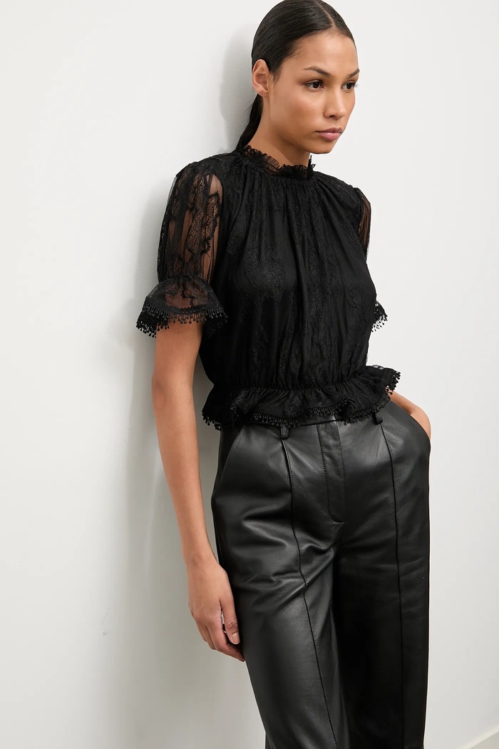 Blúzka Answear.LAB 80987.FLK čierna