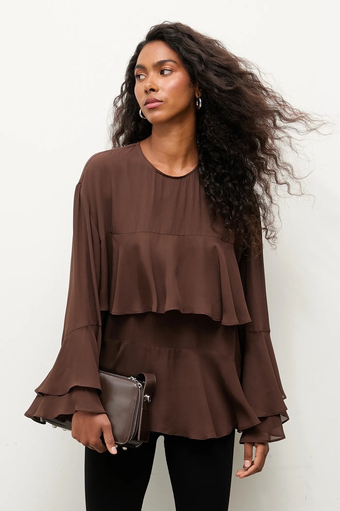 Answear.LAB bluza maro ST.BL1307.tos