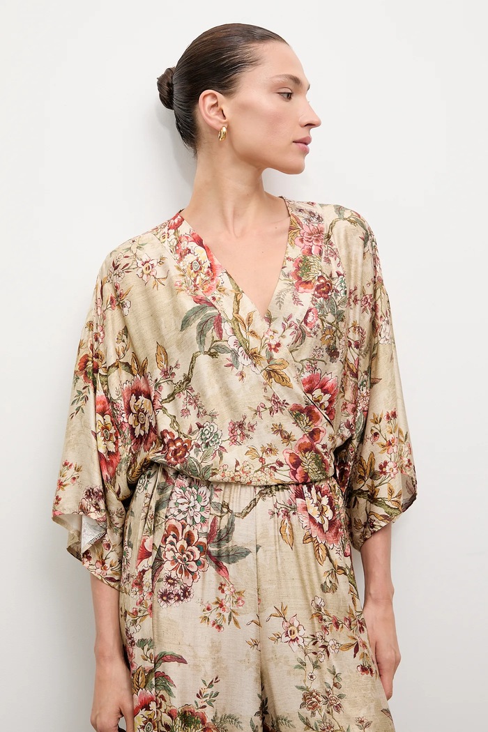 Answear.LAB bluza cu modele bej 93257.ilk