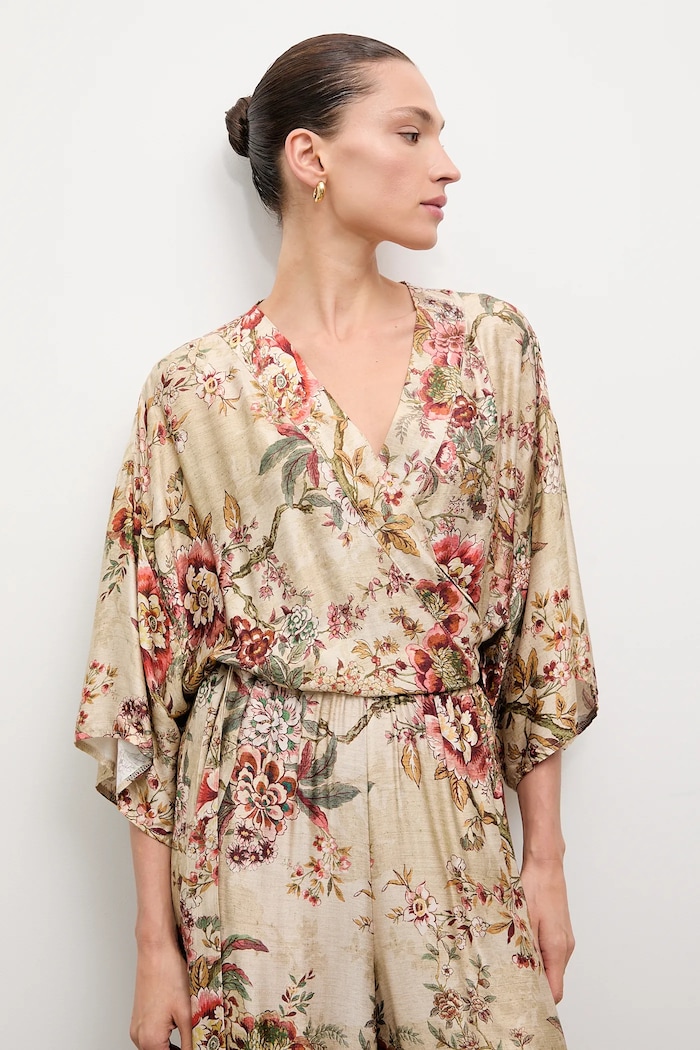 Answear.LAB bluza cu modele bej 93257.ilk