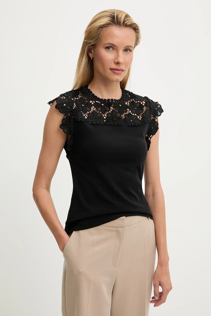 Answear Lab bluza imprimeu negru ZA0093
