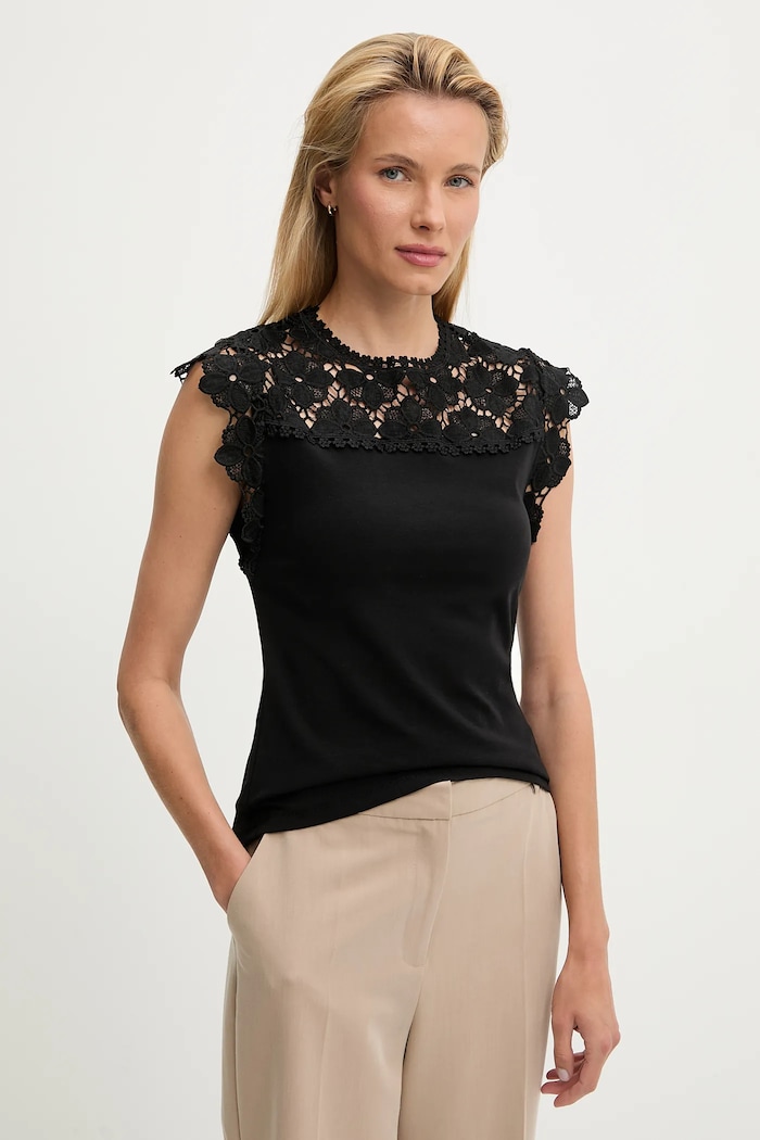 Answear Lab bluza imprimeu negru ZA0093