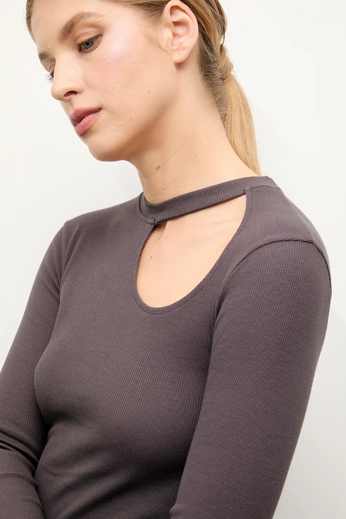 Answear.LAB longsleeve brązowy IVVI.22.TOS